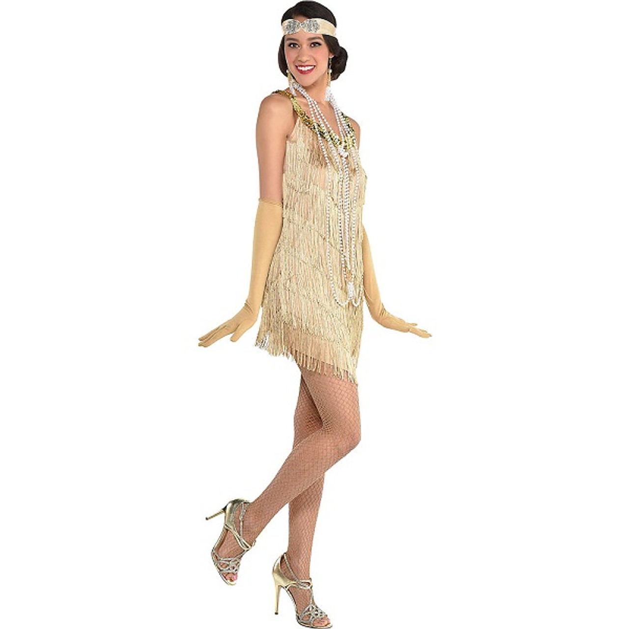 gold flapper dress